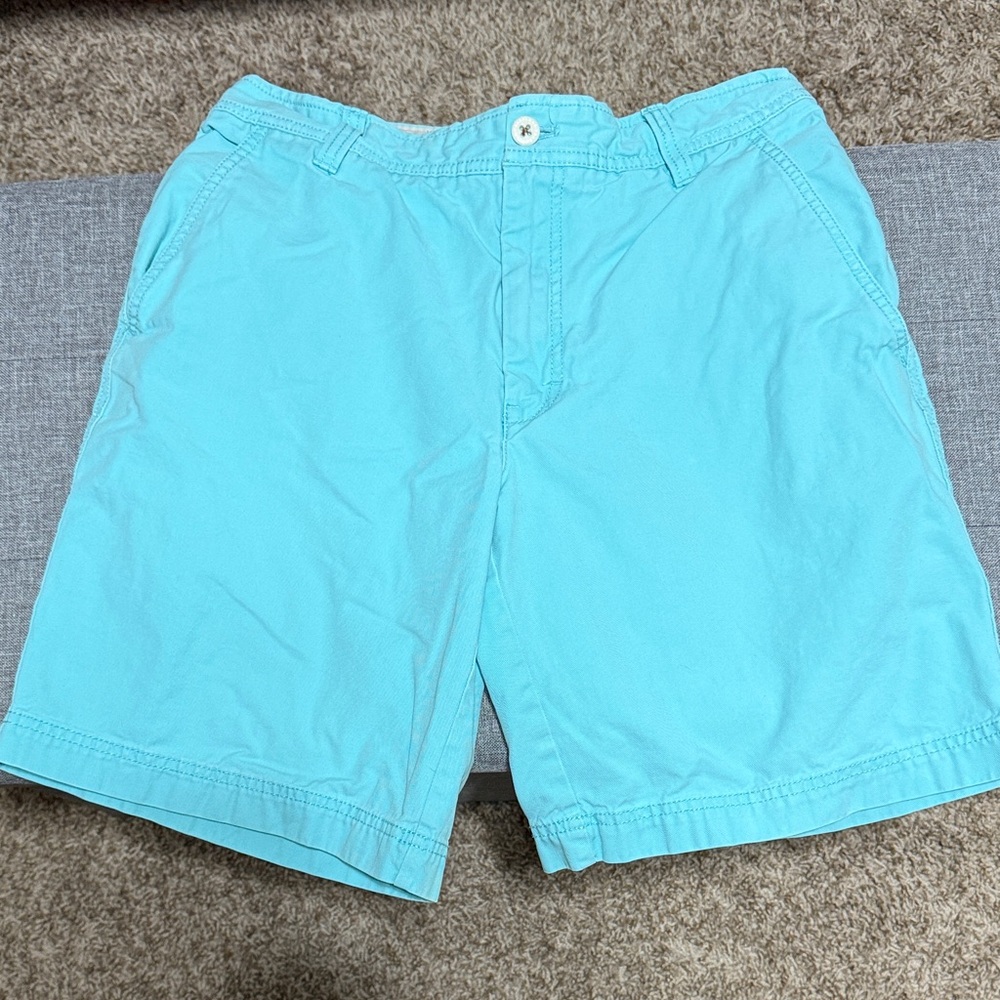 Izod Men's Turquoise Flat Front Shorts